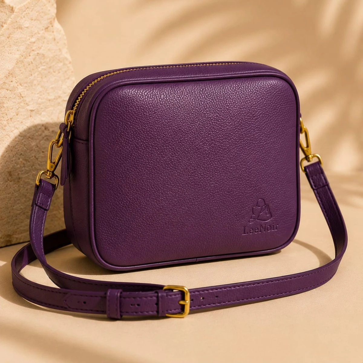LeeNoir dark plum purple crossbody bag